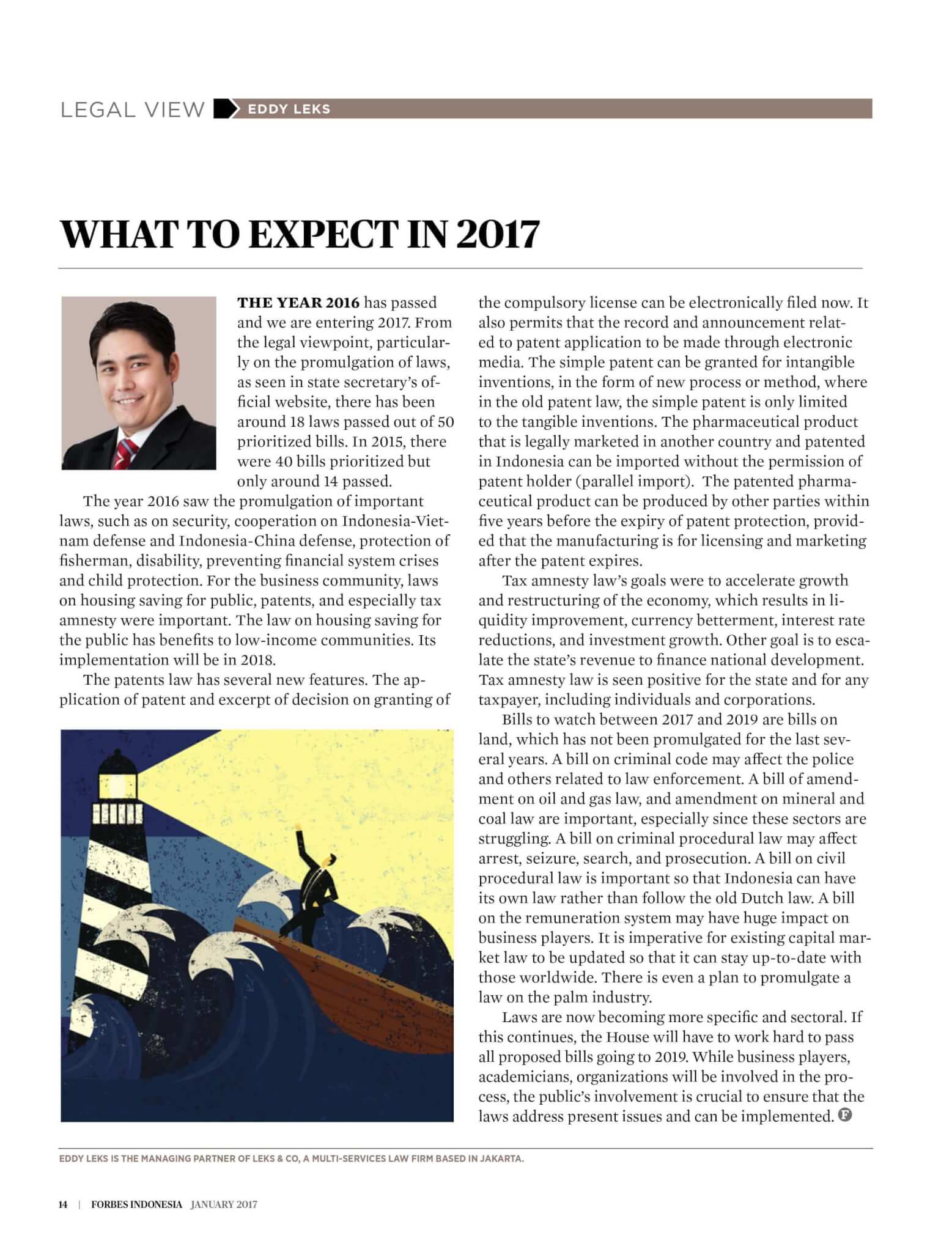 2017.01.05 Article of Eddy Leks on Forbes Indonesia - January 2017