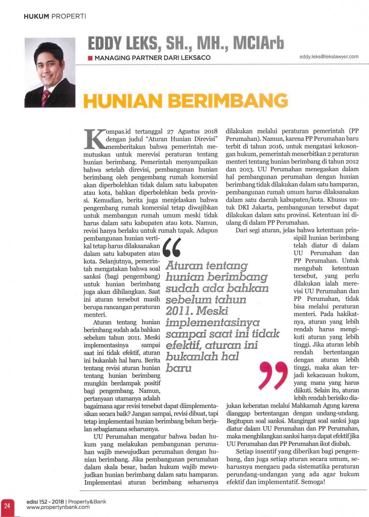 Hunian Berimbang - Property&Bank Magazine