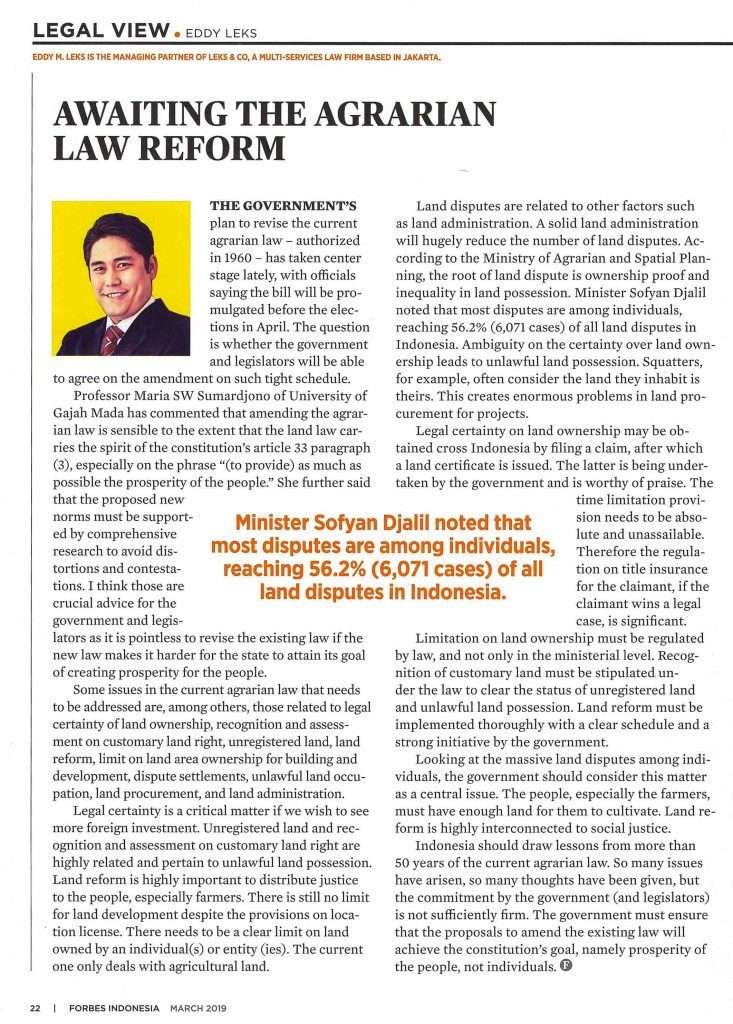Awaiting the Agrarian Law Reform